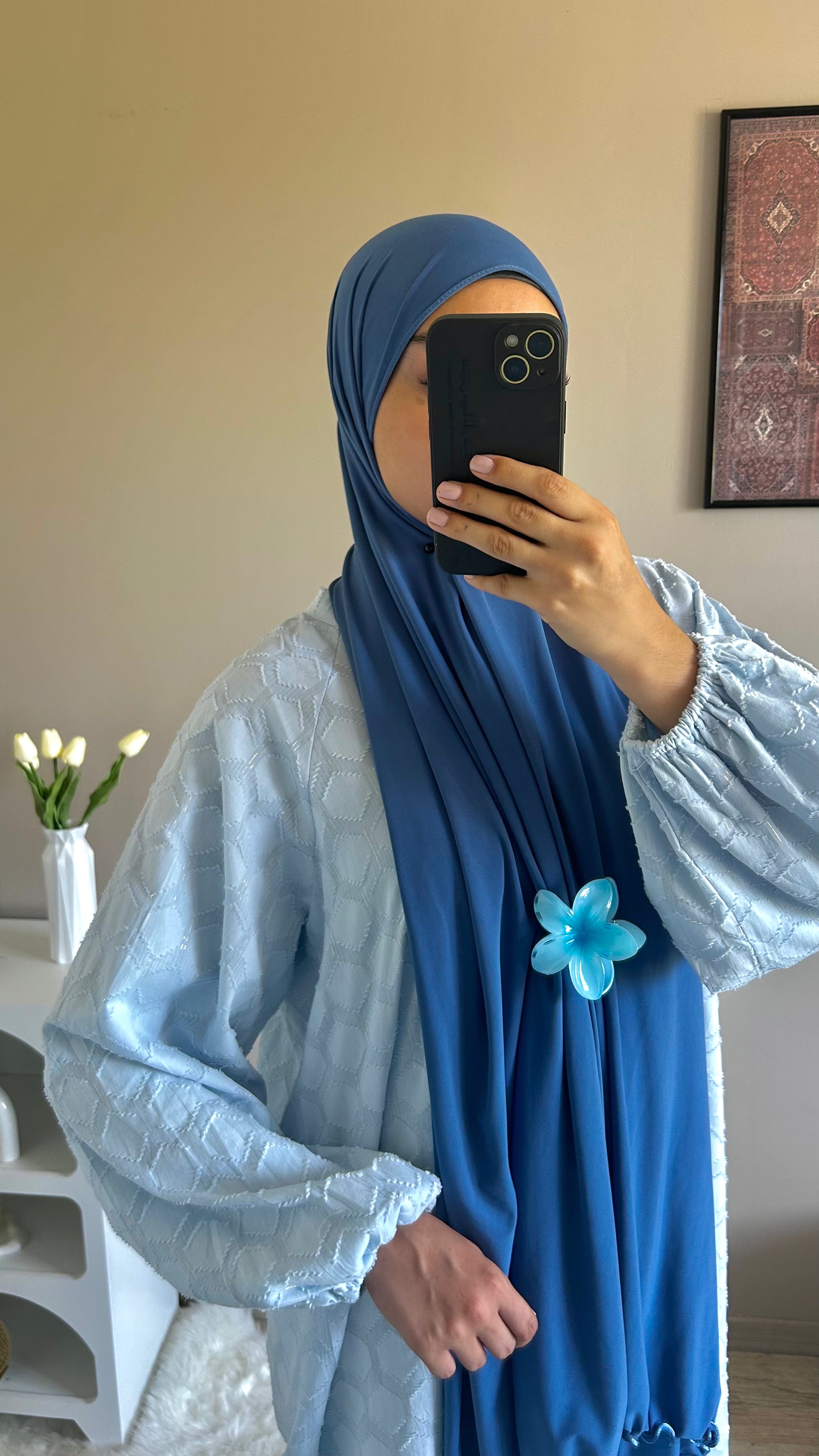 Robe Bleu Ciel – Effet Ruche